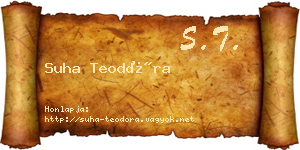 Suha Teodóra névjegykártya